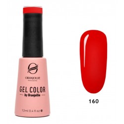 Oja semipermanenta Oranjollie Gel Color rosie 12 ml, fara TPO si Hema,  nr 160